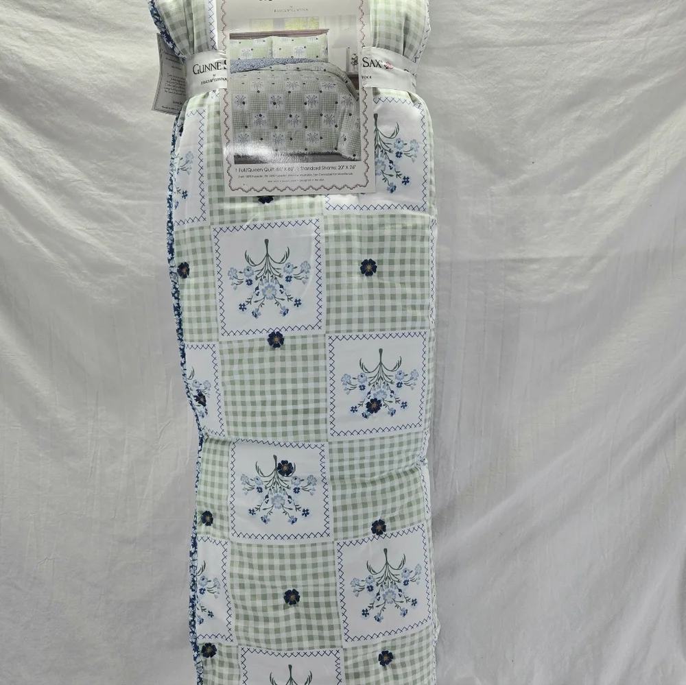 Gunne Sax by Jessica McClintock Floral Ruffle Quilt Set Full/Queen 86